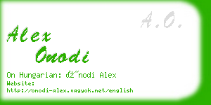 alex onodi business card